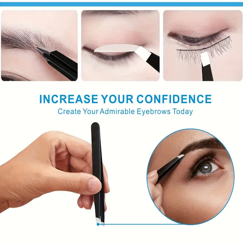 Eyebrow Tweezers Eyebrow Clip 4Piece Hair Beauty Pluckers Stainless Steel