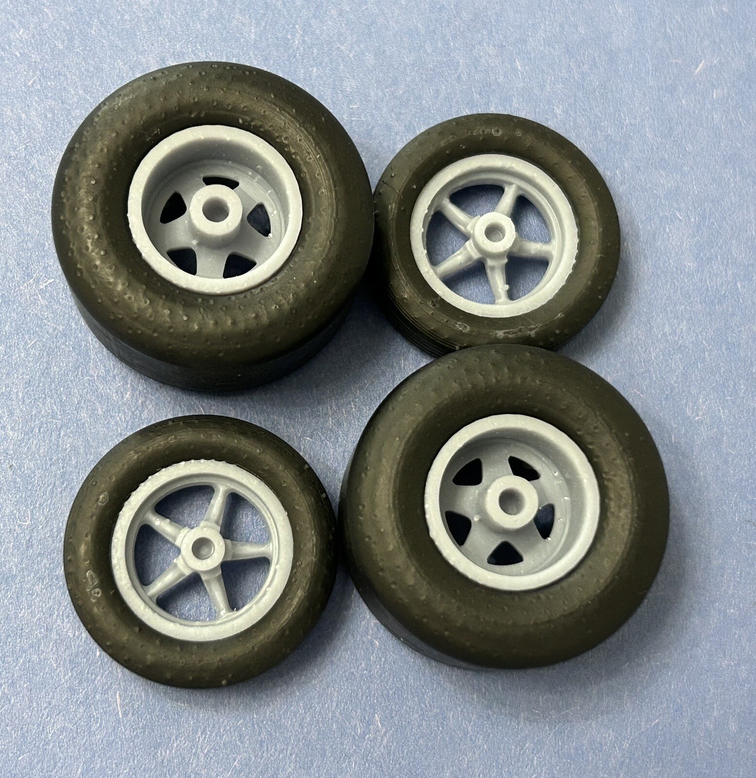 Resin 15/17 Scale in. “Weld Alumastar” Wheels With Hoosier Drag Slicks 1/24,1/25
