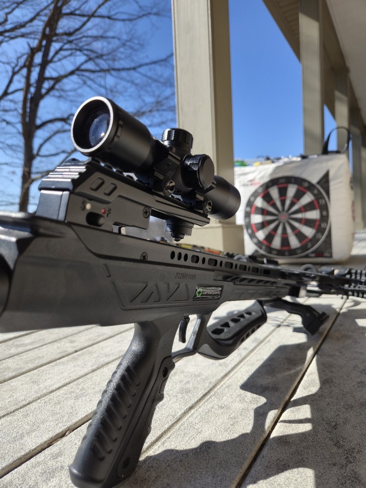 Centerpoint Sniper XT390 crossbow, case, target, & accessories