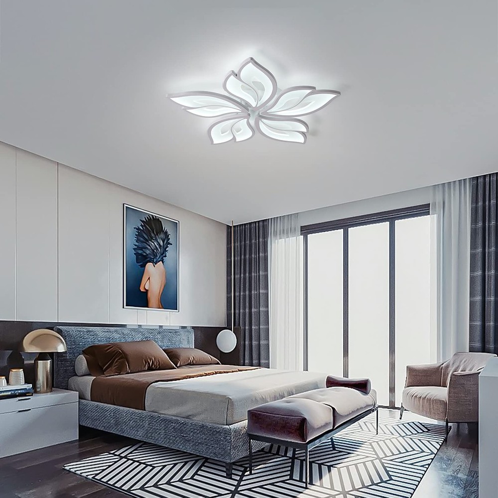 Modern Ceiling Light,23.6” Dimmable LED Chandelier Flush Mount Ceiling Lights...