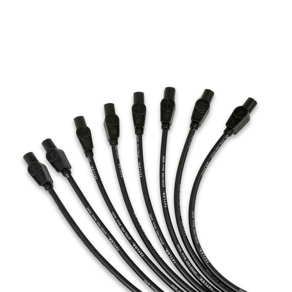 TAYLOR CABLE SPIRO-PRO 180DEG BLK 8CYL- 73055