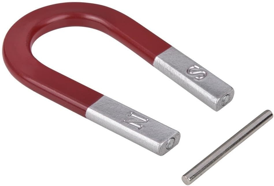 Metal Horseshoe Magnet (4 Inch) Strong Educational Science Tool for Learning Fun