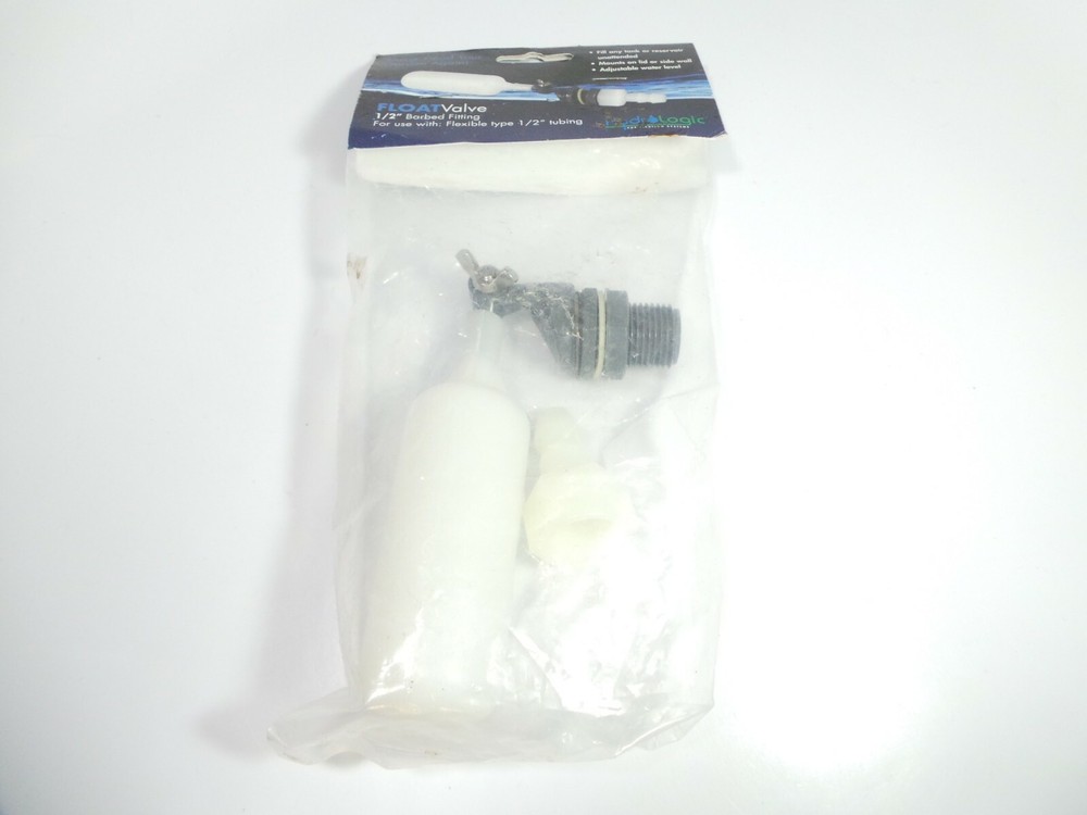HydroLogic Float Valve, 1/2" Barb, Adjustable Water Level