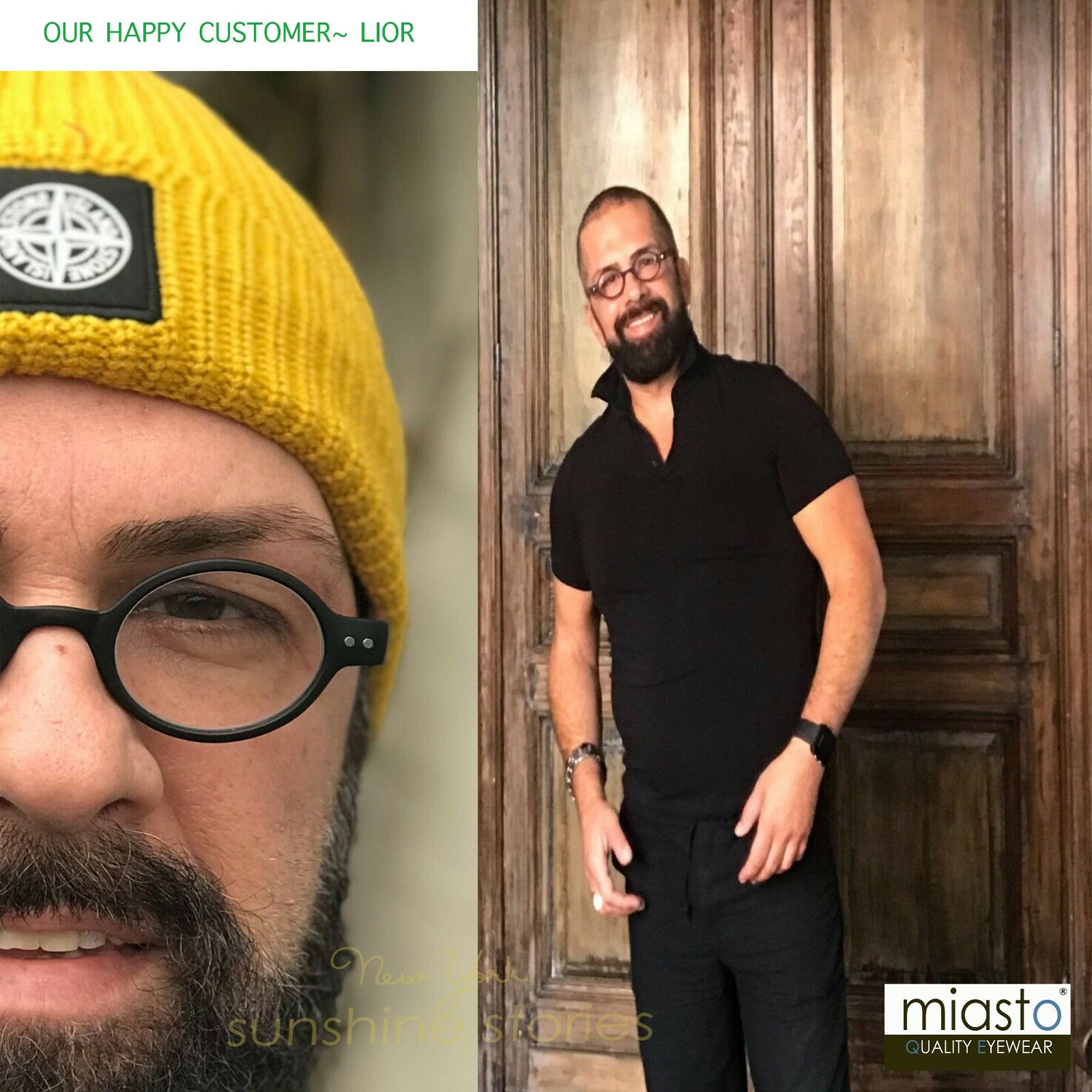 MIASTO "CIAO ITALY" SMALL RETRO ROUND OAVL BOHO READERS READING GLASSES SPECS