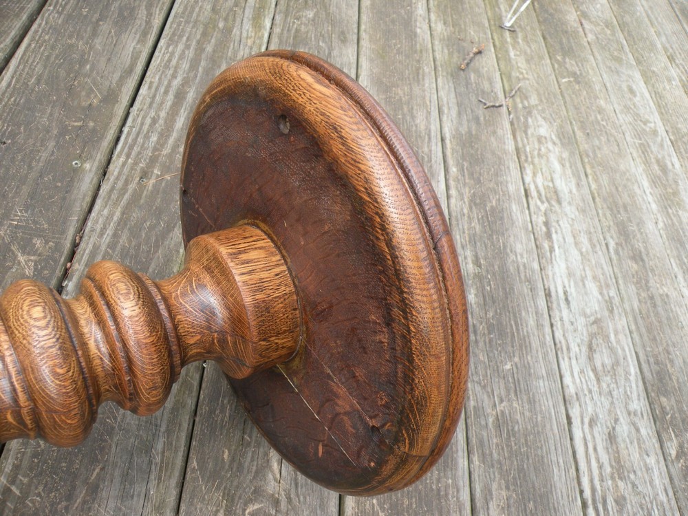 Solid Oak antique tall plant stand