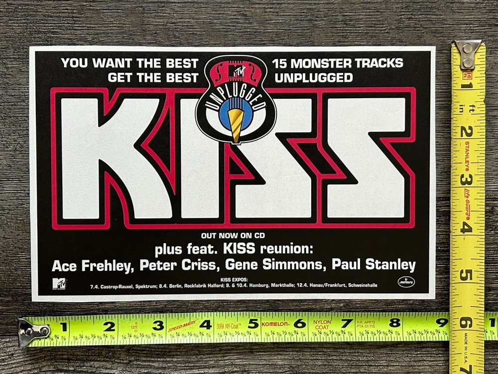 KISS Ad Advert MTV Kiss Unplugged Germany CD Kiss Reunion Vintage Kiss