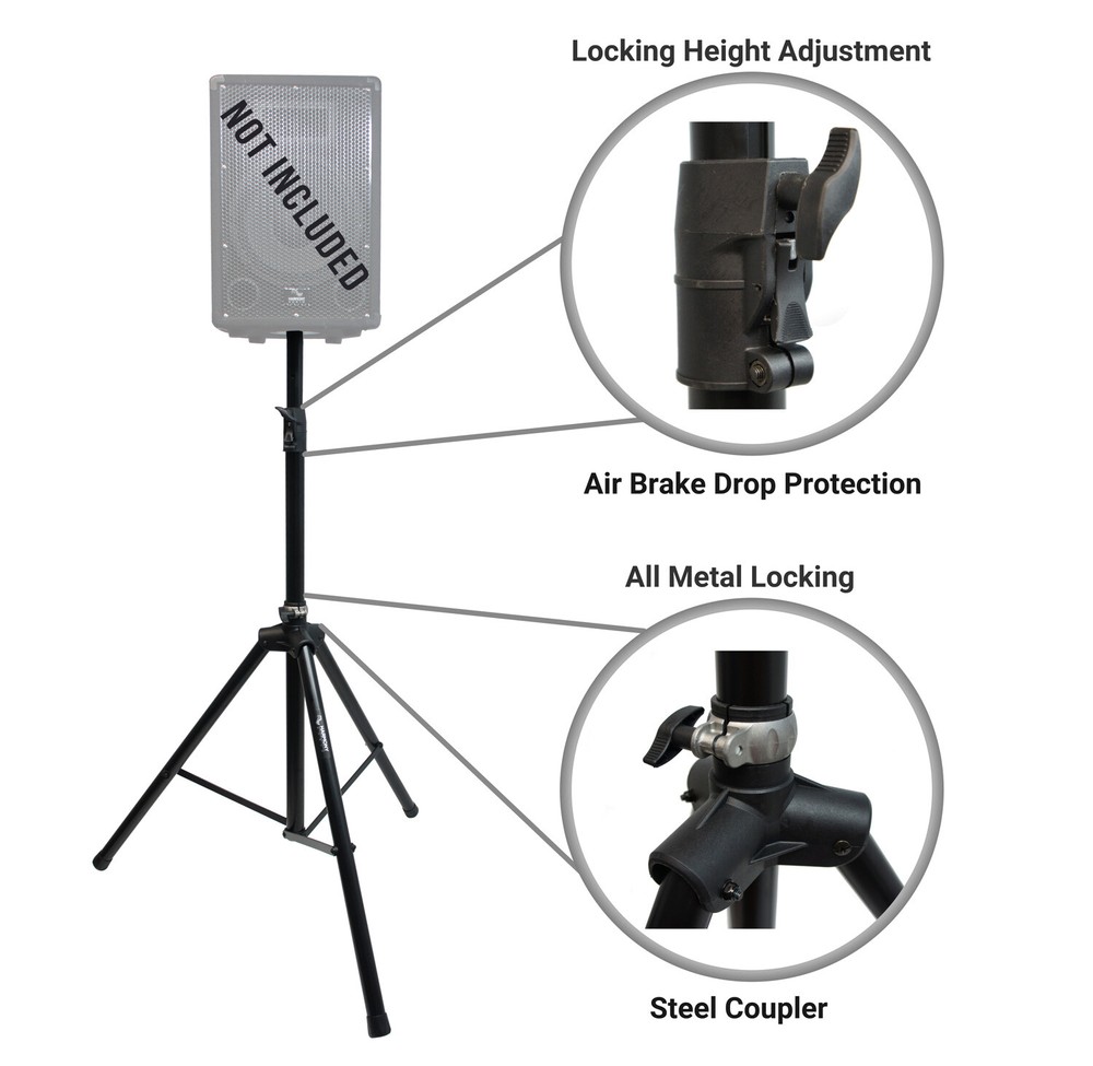 Harmony Audio 15" Bluetooth Powered PA Speaker with Tripod Stand
