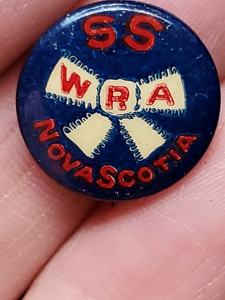 WW2 War Shipping Administration USS Nova Scotia Pin Support