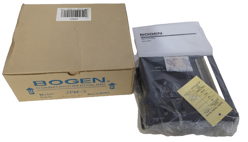 BOGEN COMMUNICATIONS ZONE PAGING MODULE ZPM-3