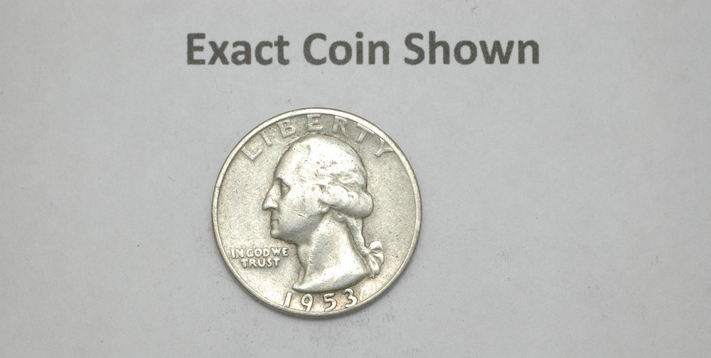 1953 D Washington Silver Quarter Denver Mint Mark