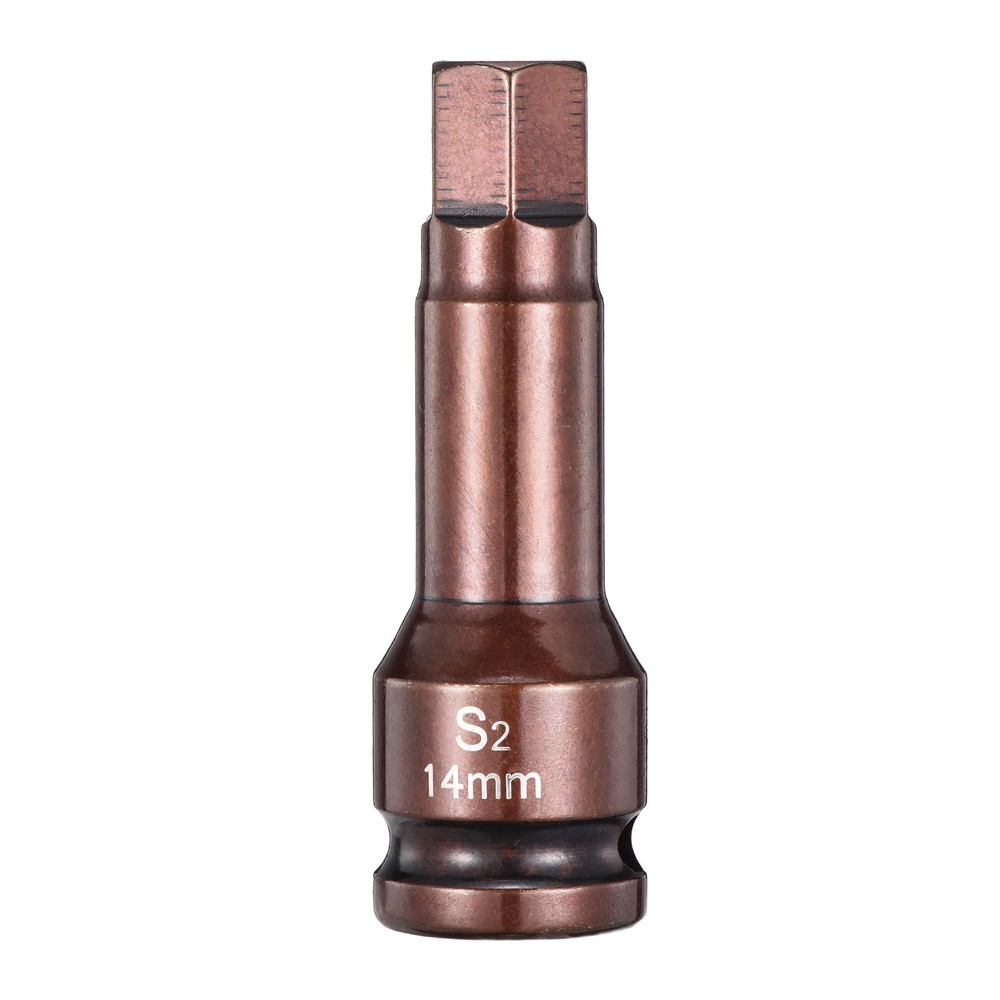 1/2" Drive Impact Hex Bit Socket 14mm S2 Steel 3" Length Hexagonal Socket