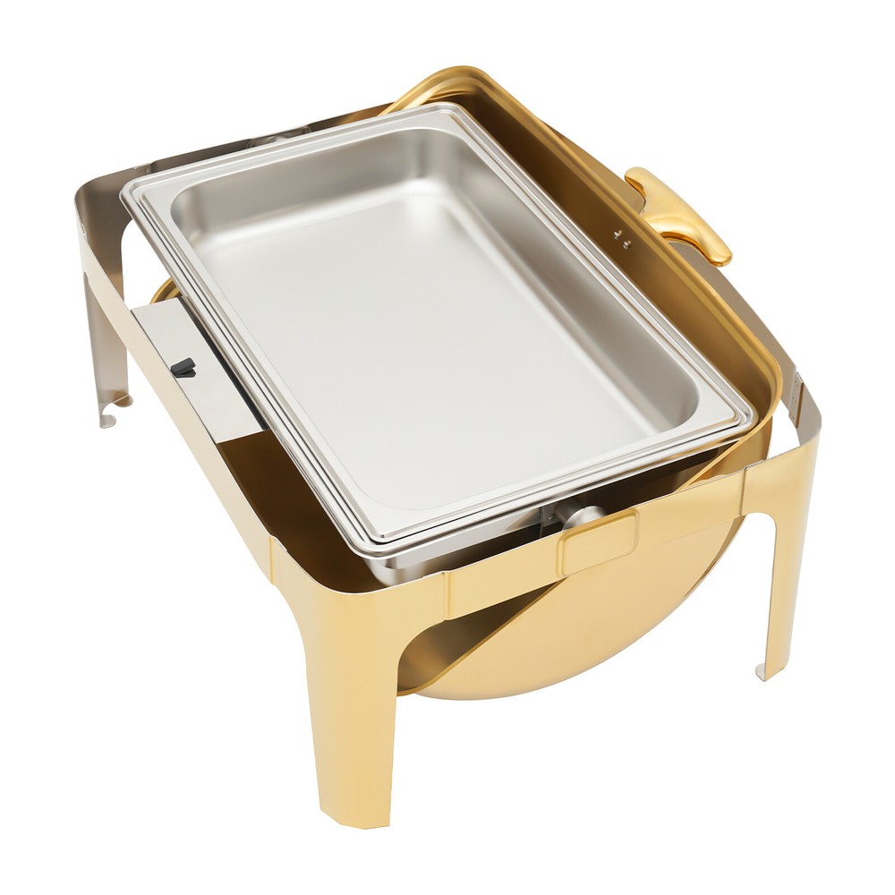 9L Buffet Server BBQ Chafing Dishes Rectangular Stainless Warming Trays Kitchen