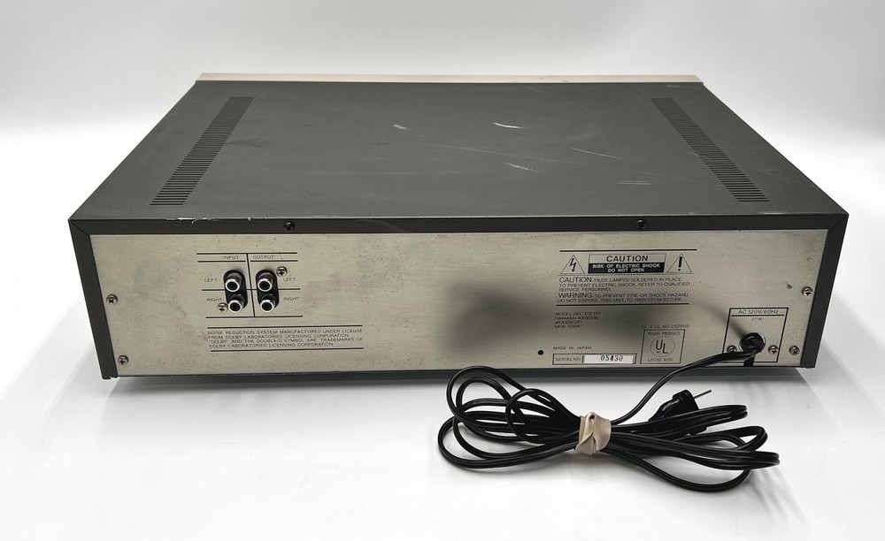 Harmon/Kardon CD 191 Cassette Deck Player