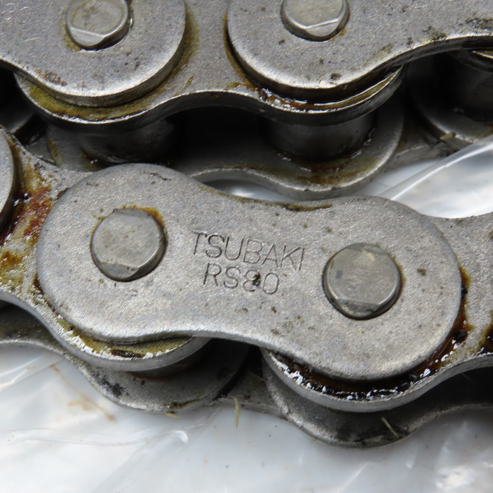 Tsubaki RS80 #80 Single Strand Riveted Roller Chain 5'