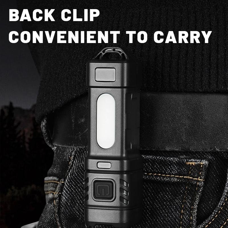 4 PACK Mini Flashlight Rechargeable LED Small Flashlight EDC Pocket Flashlights