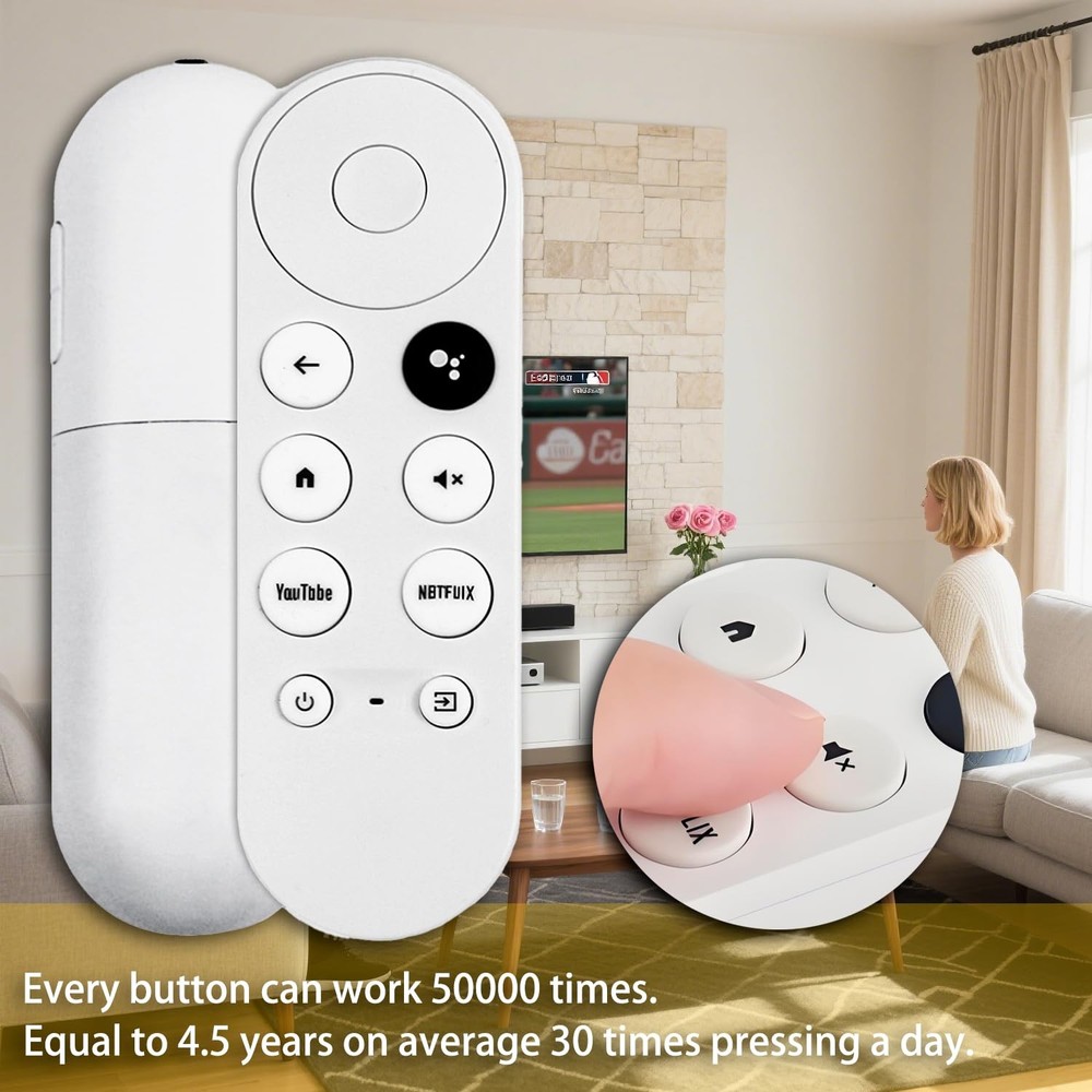 G9N9N New Replacement Voice Remote Control Compatible with Google White