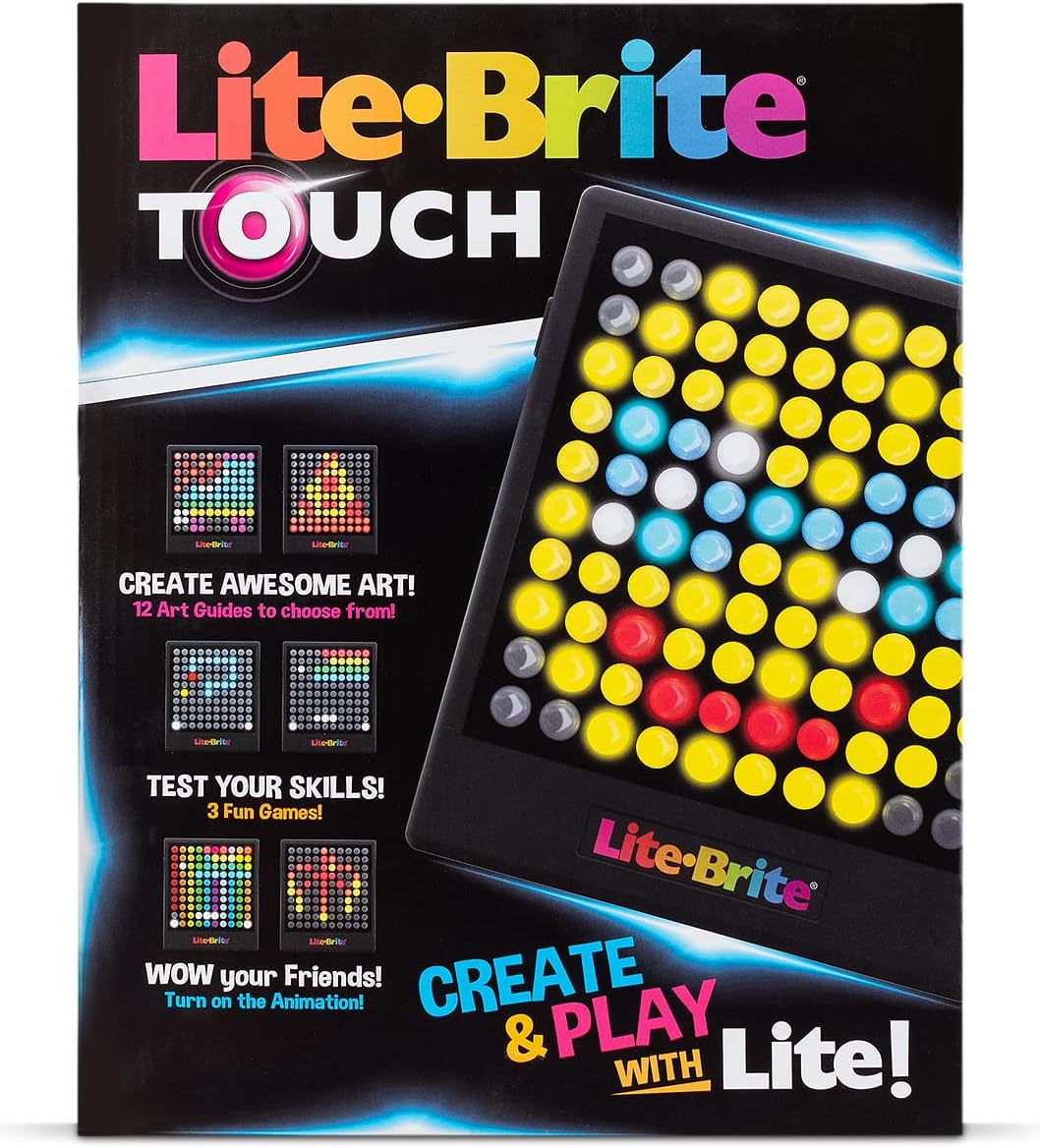 Lite-Brite Touch - Create, Play and Animate - Light Up Portable Stem Sensory Toy