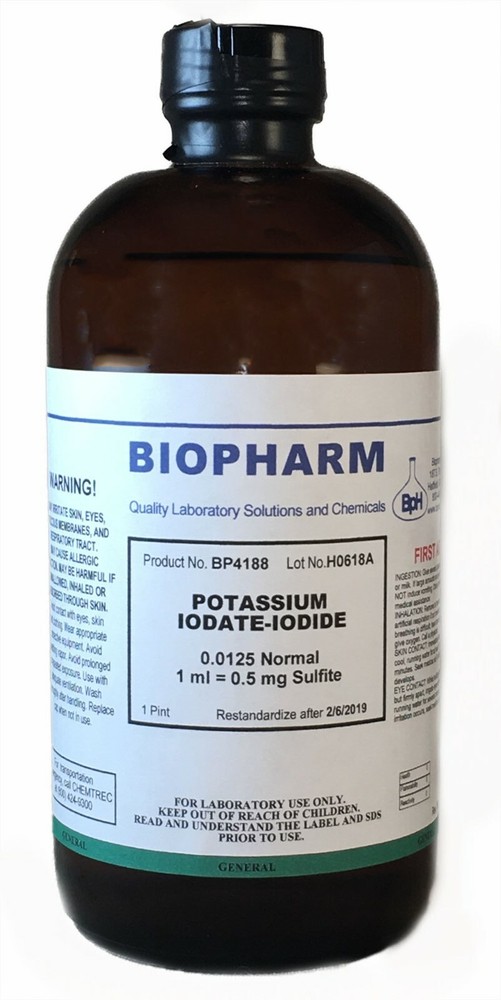 Potassium Iodate-Iodide 0.0125 Normal (1 Pint)