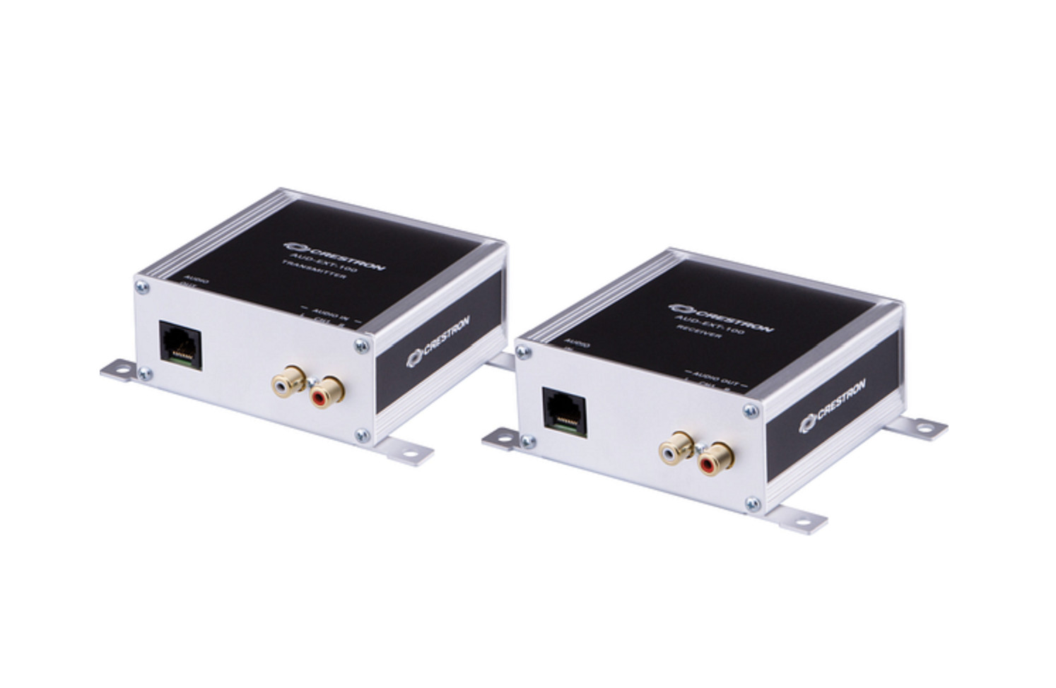 Crestron AUD-EXT-100 Transmitter and Receiver Audio over CAT5 Extender (NEW)