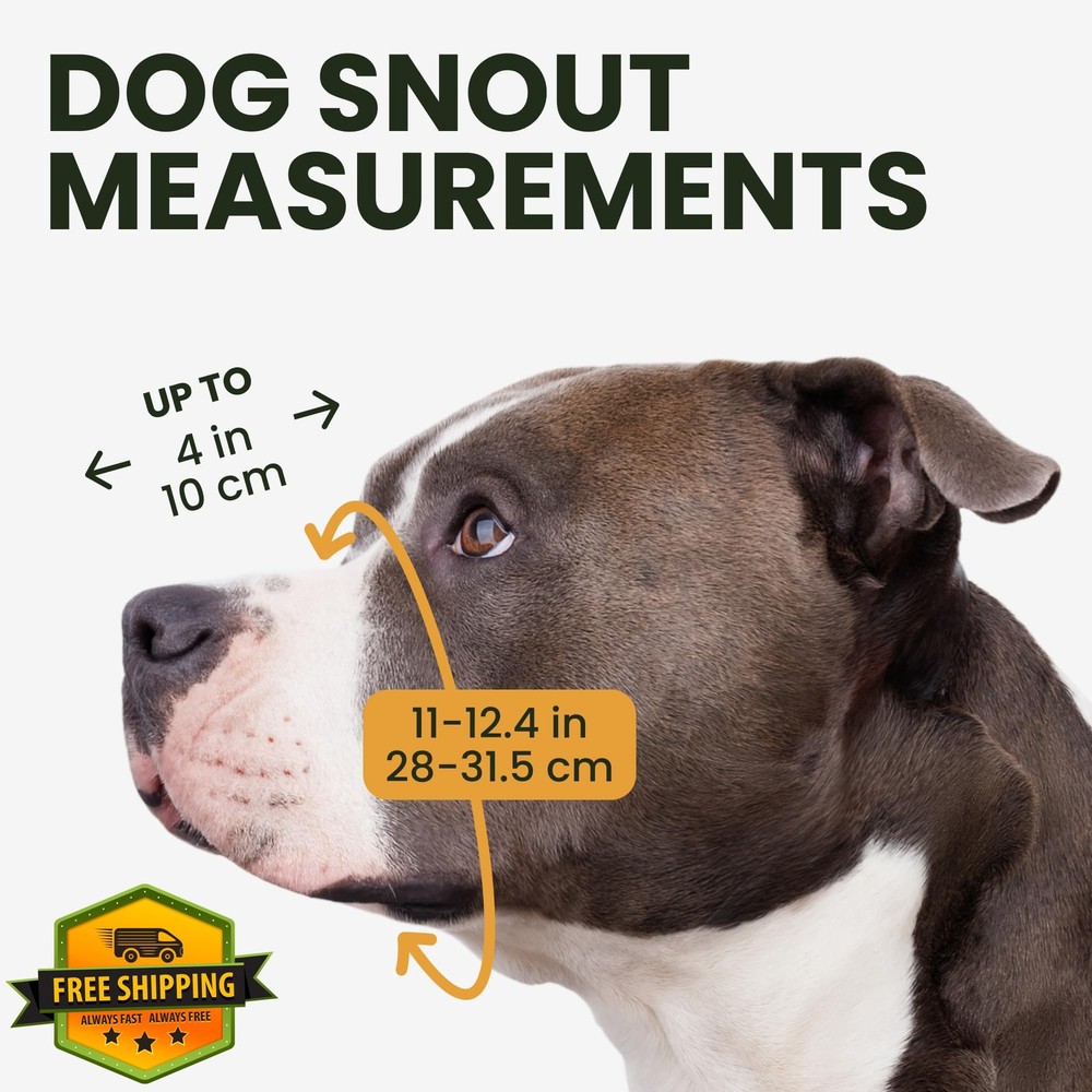 BRONZEDOG Pitbull Wire Muzzle - Graphite Metal, Large Dog Adjustable