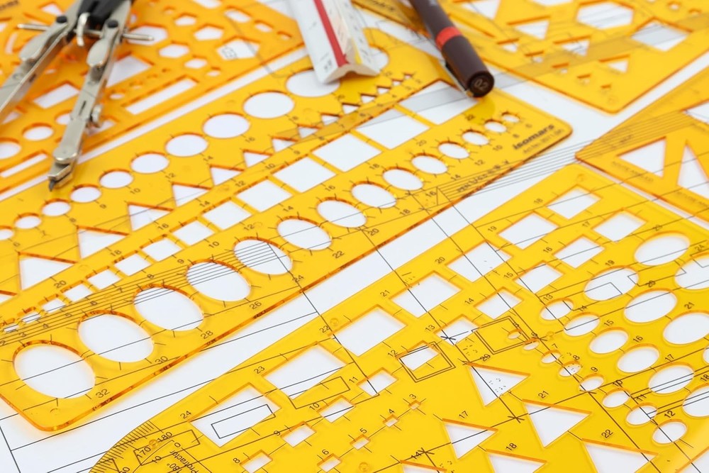 Electrical Symbol Drawing Template – Drafting Stencil for Circuit & Electronics