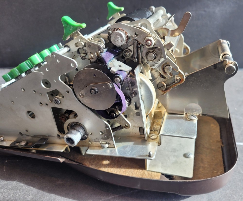 Vintage Victor Hand Crank Bakelite 10 Key Adding Machine - Needs Repair