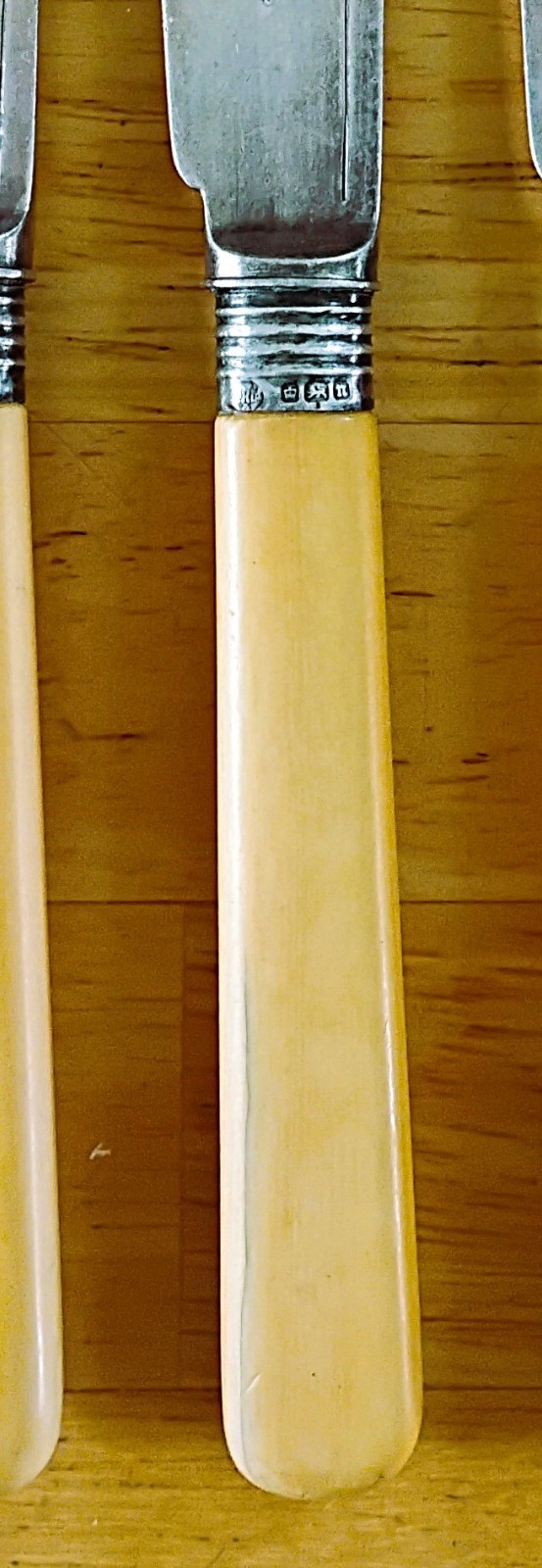 Set of Six William Hutton & Sons Sheffield England Fsh Knives Sterling Ferrule