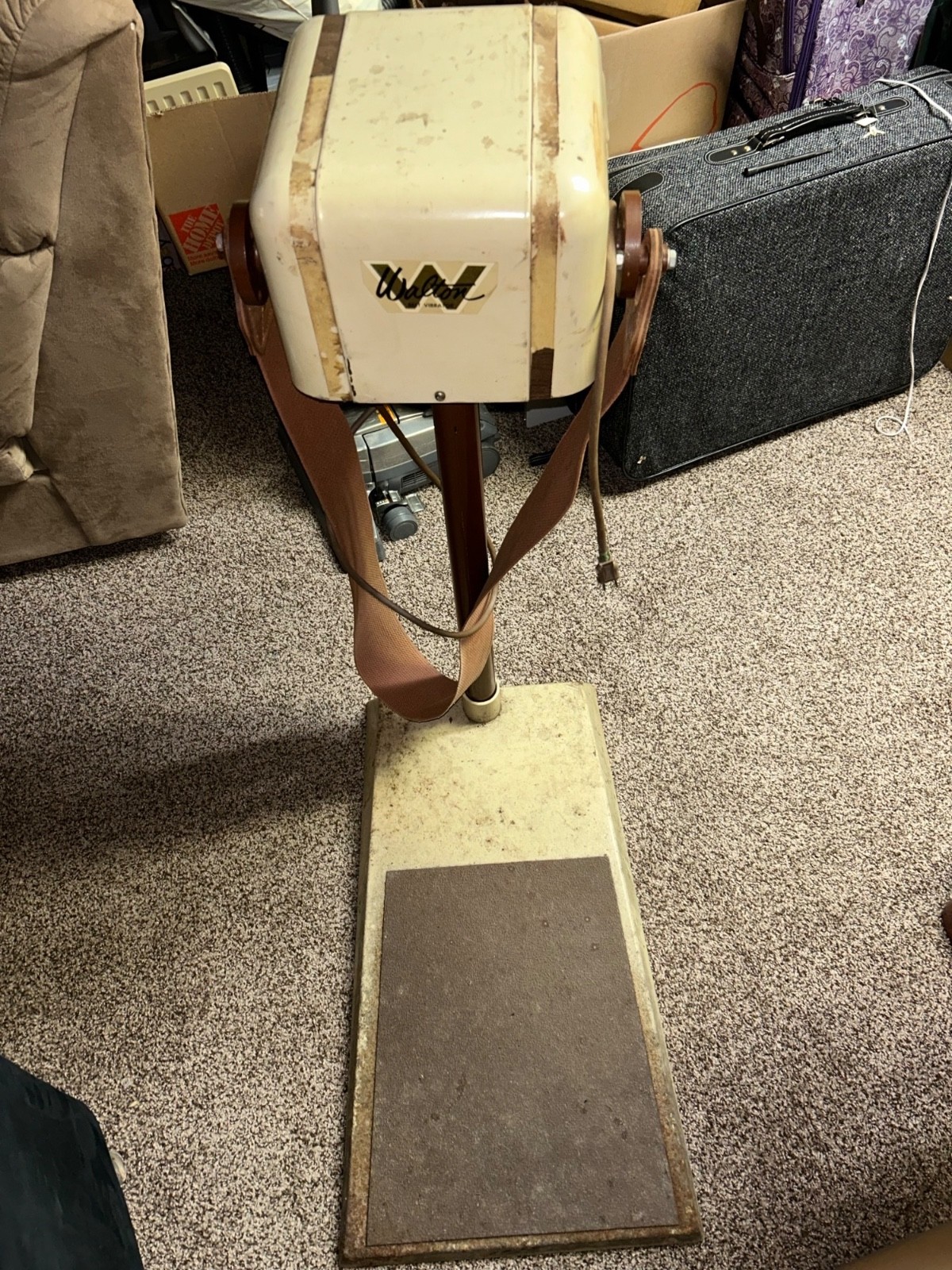 WALTON exerciser fat burner shaker vintage 1960's belt vibrator belly 1/4 hp