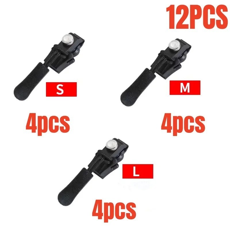 Universal Zipper Pull Replacement Repair Kit No Tools Instant Fix Jacket Bag