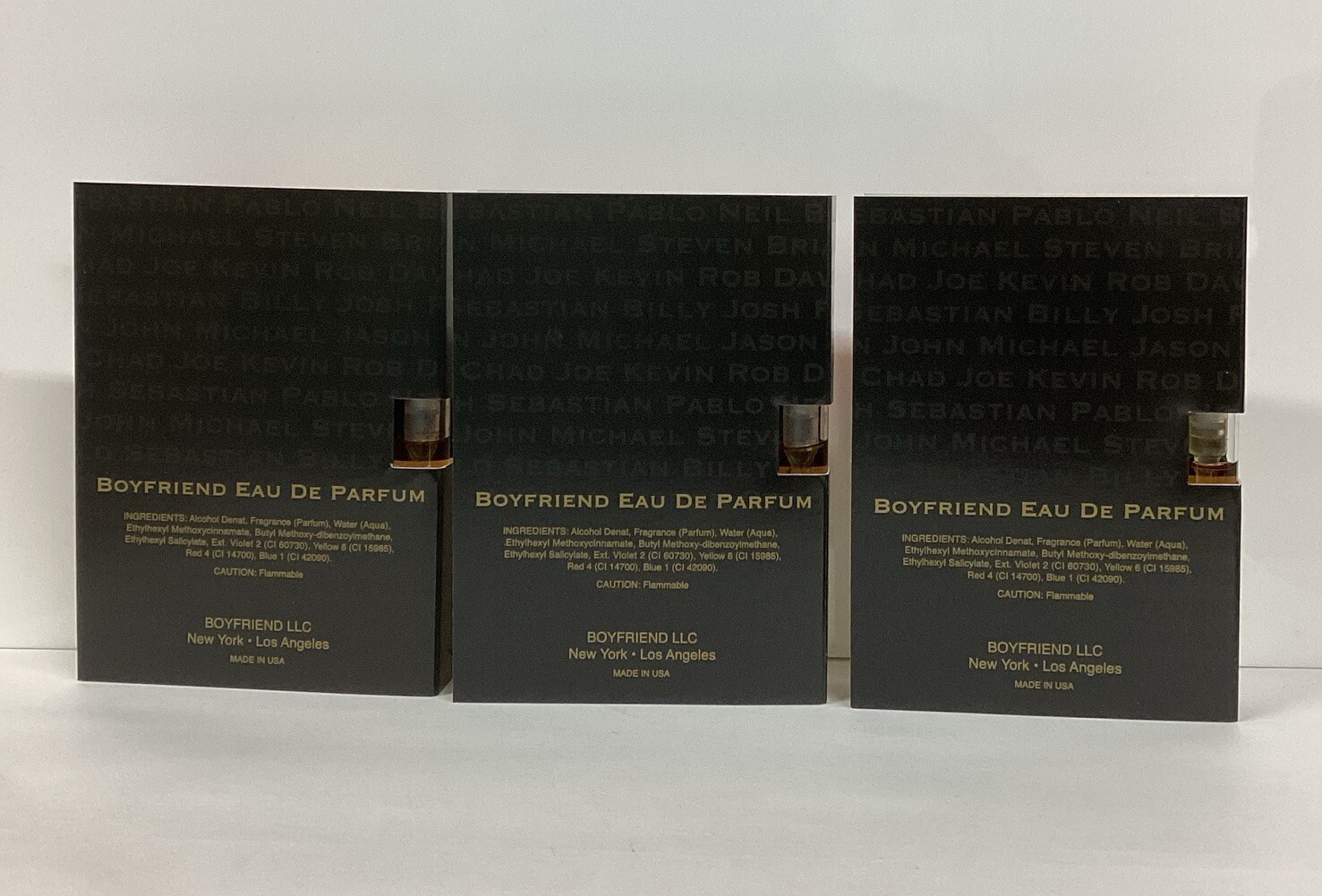 3 Kate Walsh BOYFRIEND Eau de Parfum Spray Vials 0.05 fl. oz. DISCONTINUED