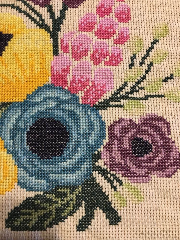 Finished Cross Stitch Flowers