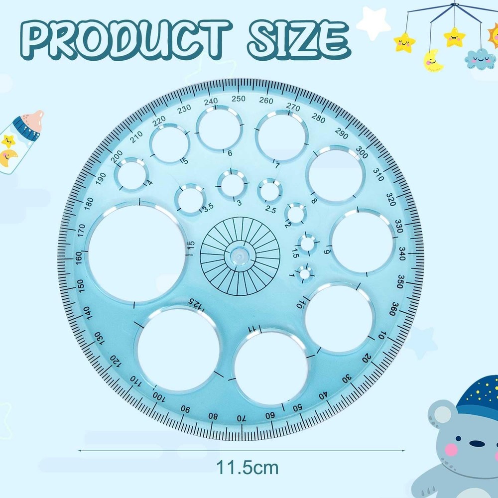 Acooruiteng Circle Template Circle Round Stencil Templates for Drawing Profes...