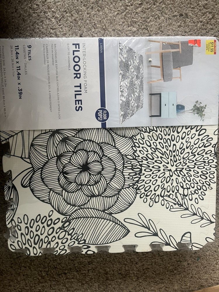FloorPops Liana Interlocking Floor Tile Set. FP4781