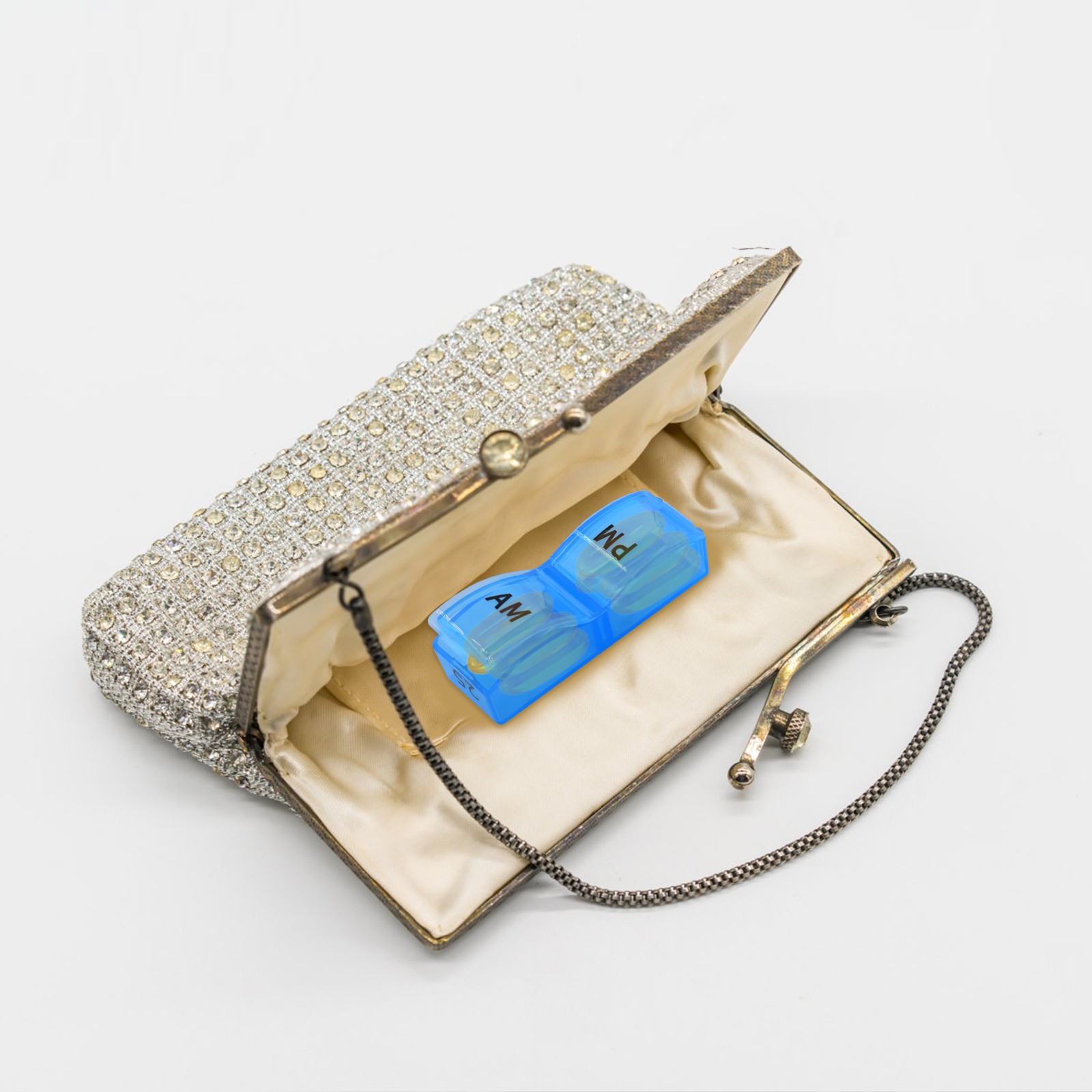 Monthly Pill Organizer 2 Times a Day, 30 Days Pill Box AM PM, 4 Week Pill Cases