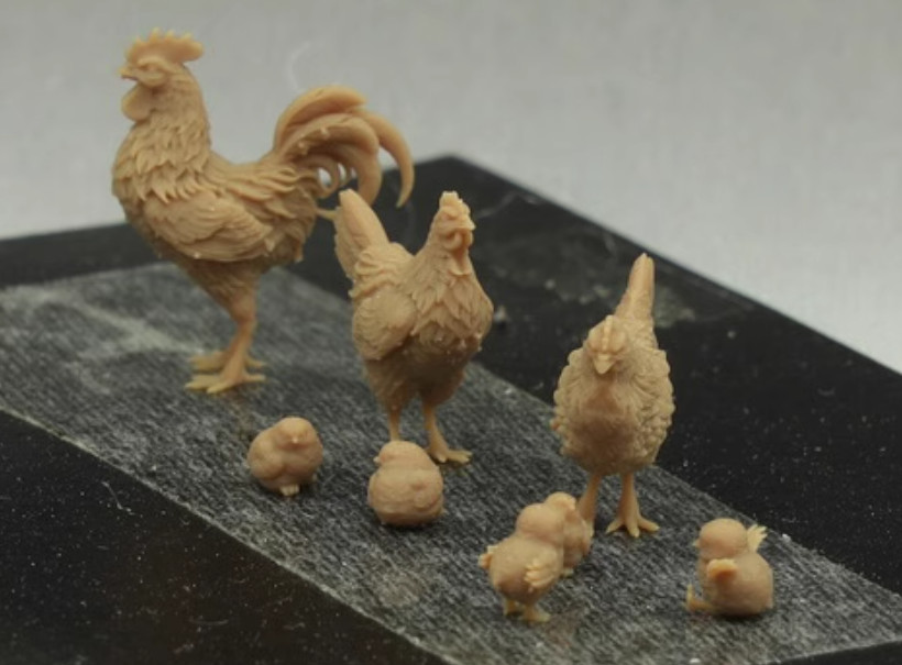 1/35 Resin chickens set Unpainted