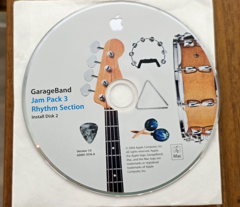 Apple GarageBand Jam Pack 3 Rhythm Section | 2 disk set | 2000k + loops