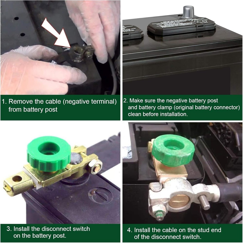 Battery Quick Disconnect Switch Top Post Cut/Shut Off Battery Master Isolator...