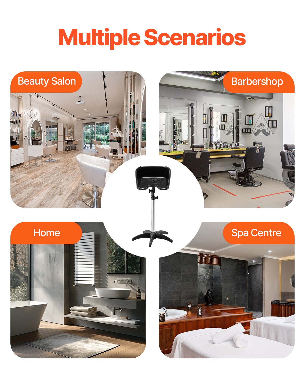 VEVOR Portable Shampoo Bowl Drain Hose Adjustable Salon Sink for Barbershop Home