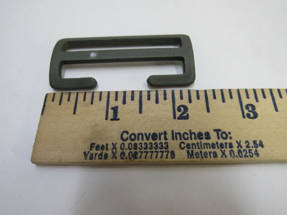 2 Danish Small & Large Pack L Strap Buckles Aluminum British Pattern 37 Type NOS