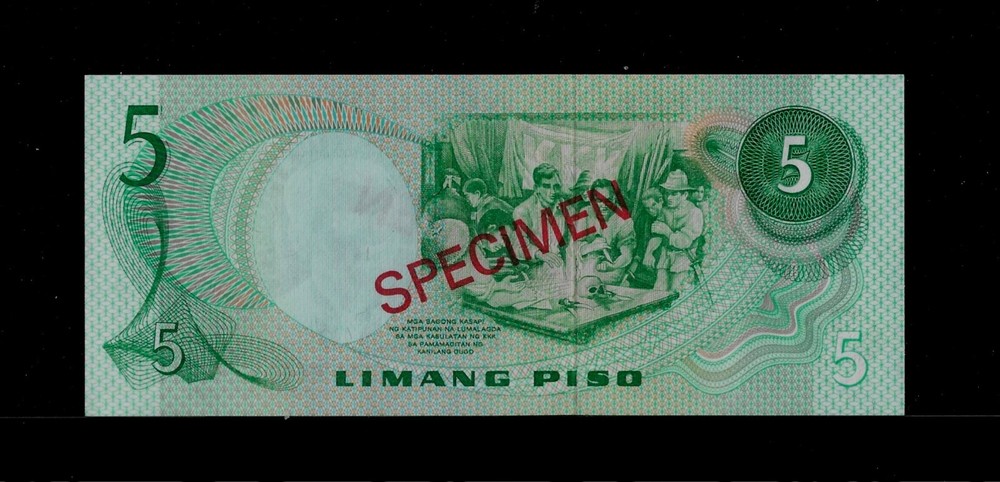 PHILIPPINES | 5 Piso | 1978 | SPECIMEN | P-160s1 | UNC