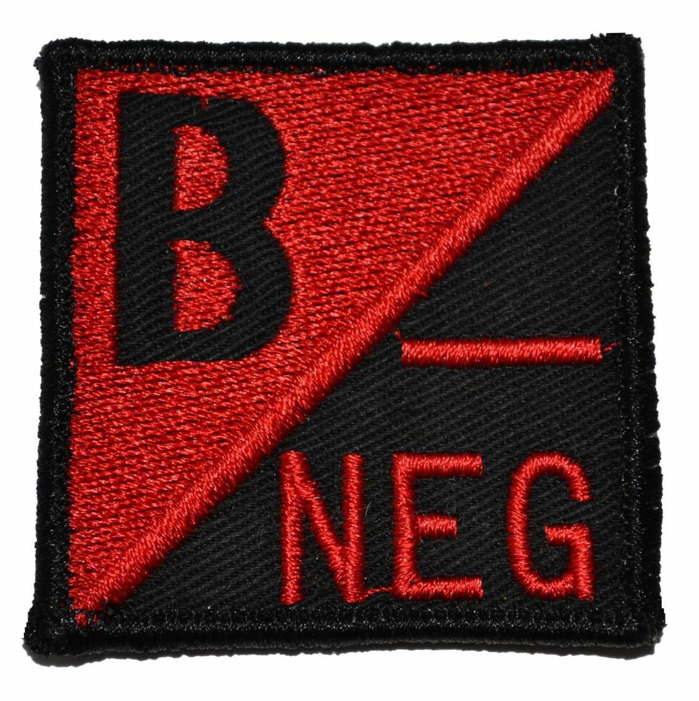 Blood Type 2x2 Military/ Patch Hook Backing Version 1