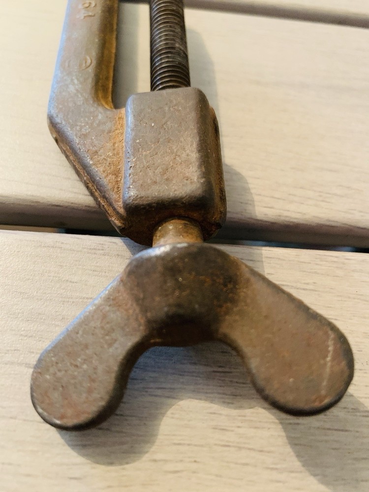 Vintage Shallow Insert Bean Clamp Wing Nut Tighten