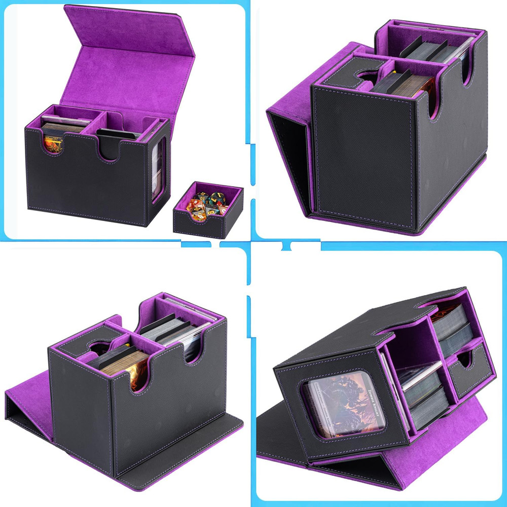 MTG Deck Box for Commander with Dice Tray,Designed for MTG Commander Card Deck B