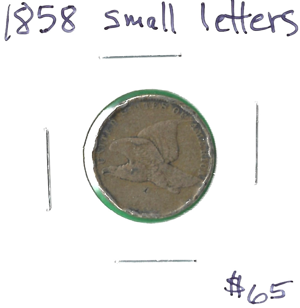 1858 Flying Eagle Small Cent, Small Letters. Ungraded.