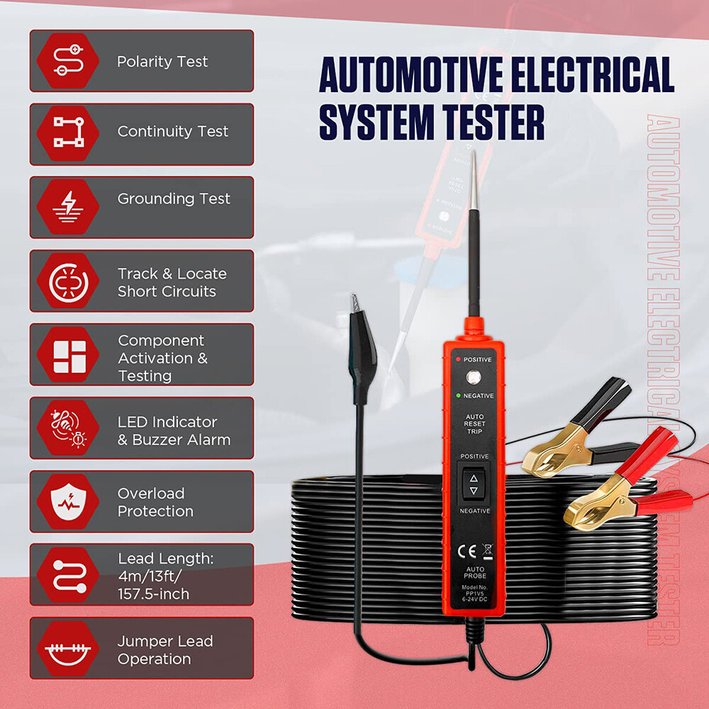 US Automotive Digital Power Probe Circuit Electrical Tester Test Device System