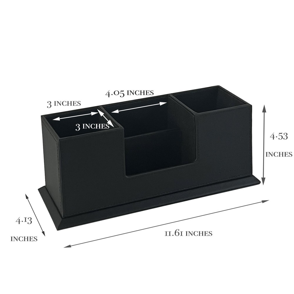 UnionBasic Desk Organizer, Desktop Caddy Leather Multi-compartment Pen Holder...