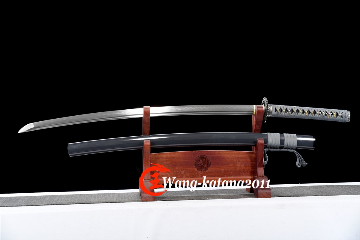 Full Tang Gray Dragon Japanese Samurai Katana Sharp Sword T10Steel Clay Tempered