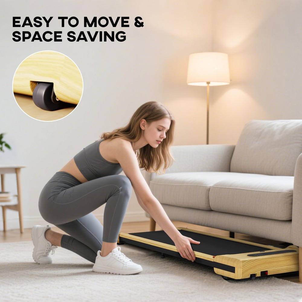 Walking Pad Under Desk Treadmill with Remote Control, Wheels