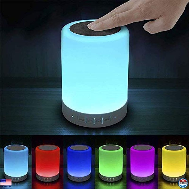 Elecstars Touch Control Bedside Lamp with Bluetooth Speaker - Dimmable Light
