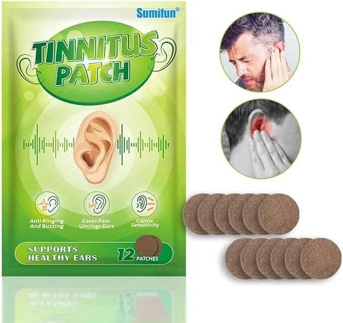 Tinnitus Ear Patch, Natural Formula Ear Patches for Ringing Ears, 12 Patch